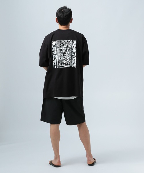 Ocean Pacific(オーシャンパシフィック)の「【Ocean Pacific(オーシャンパシフィック)】OLD PATTERNグラフィックTシャツ(Tシャツ/カットソー・メンズ・ホワイト/ブラック・MEDIUM/LARGE)」の3枚目の写真