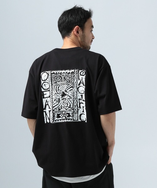 Ocean Pacific(オーシャンパシフィック)の「【Ocean Pacific(オーシャンパシフィック)】OLD PATTERNグラフィックTシャツ(Tシャツ/カットソー・メンズ・ホワイト/ブラック・MEDIUM/LARGE)」の6枚目の写真