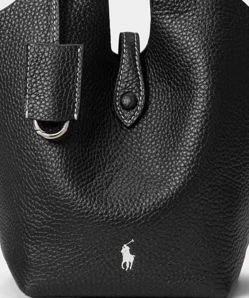 Polo Play ポロプレイ　スモール　トート&クロスボディ　黒 Polo Play レザー スモール トート & クロスボディ | ラルフ ローレン
