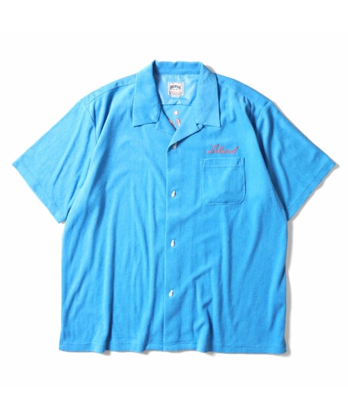 HOUSTON(ヒューストン)の「HOUSTON ヒューストン VIETNAM EMB PILE BOWLING SHIRT ベトジャン 刺繍 パイル ボーリングシャツ / 開襟シャツ(シャツ/ブラウス・メンズ・ブルー/ブラック/ピンク・M/L/XL)」の6枚目の写真