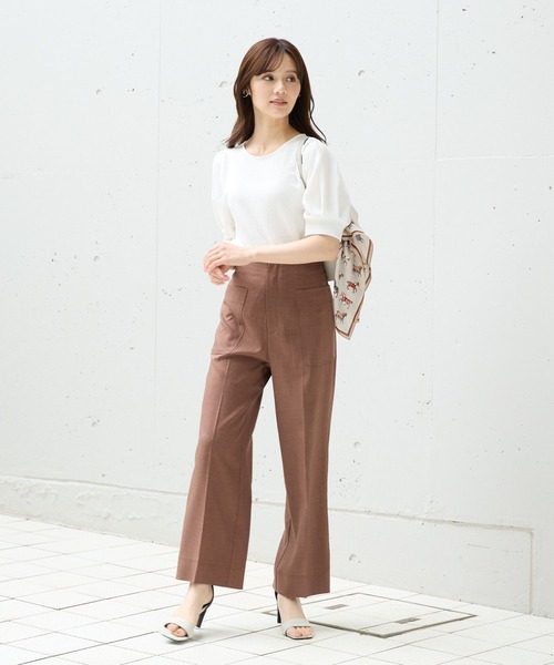 Andemiu(アンデミュウ)の「ポケットハイウエストパンツ576750(その他パンツ・レディース・ブラック/チャコールグレー/ブラウン・SMALL/MEDIUM)」の6枚目の写真