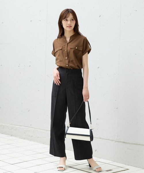 Andemiu(アンデミュウ)の「ポケットハイウエストパンツ576750(その他パンツ・レディース・ブラック/チャコールグレー/ブラウン・SMALL/MEDIUM)」の9枚目の写真