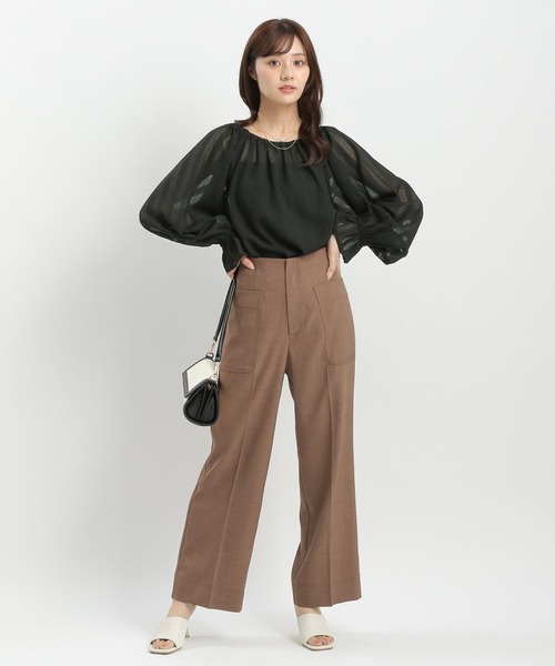 Andemiu(アンデミュウ)の「ポケットハイウエストパンツ576750(その他パンツ・レディース・ブラック/チャコールグレー/ブラウン・SMALL/MEDIUM)」の14枚目の写真