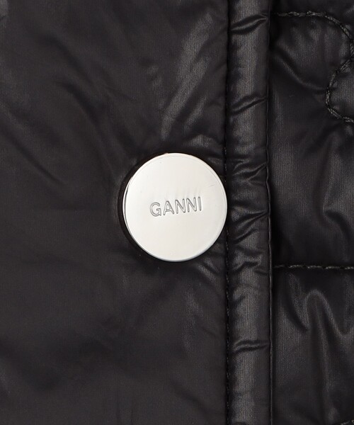 GANNI（ガニー）の「GANNI/ガニー Shiny Quilt Midi Jacket / W0343 / シャイニーキルトミディジャケット（ブルゾン・レディース・ブラック/ブラウン・SMALL）」の11枚目の写真