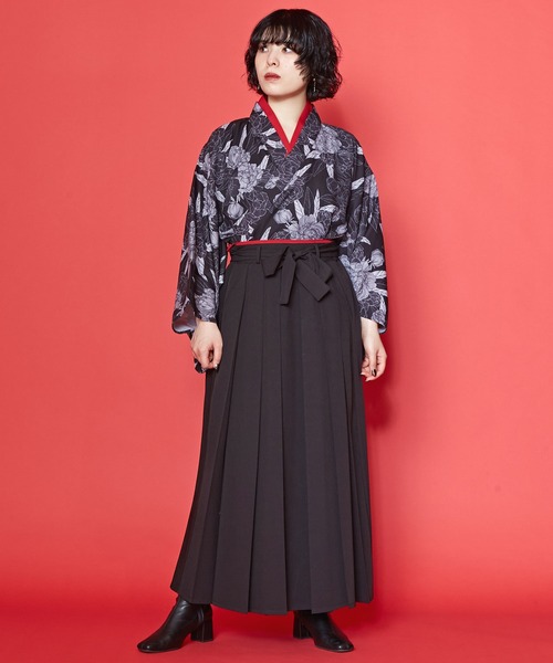 カヤ（カヤ）の「【カヤ】小夜 袴ならいスカート（スカート・レディース・スミクロ/ネイビー/グリーン・FREE）」の5枚目の写真