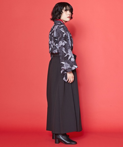 カヤ（カヤ）の「【カヤ】小夜 袴ならいスカート（スカート・レディース・スミクロ/ネイビー/グリーン・FREE）」の6枚目の写真