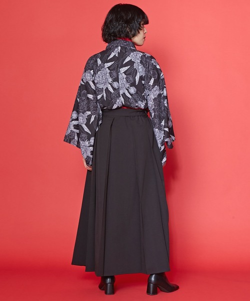 カヤ（カヤ）の「【カヤ】小夜 袴ならいスカート（スカート・レディース・スミクロ/ネイビー/グリーン・FREE）」の7枚目の写真