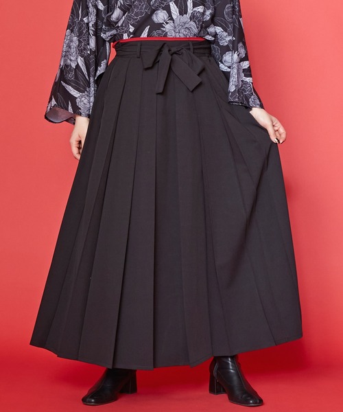 カヤ（カヤ）の「【カヤ】小夜 袴ならいスカート（スカート・レディース・スミクロ/ネイビー/グリーン・FREE）」の8枚目の写真