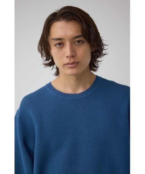 AZUL by moussy(アズールバイマウジー)の「編地切替バイカラーニットトップス(ニット/セーター・メンズ・ホワイト系その他/ブルー系その他/ブラック系その他・MEDIUM/LARGE)」の21枚目の写真