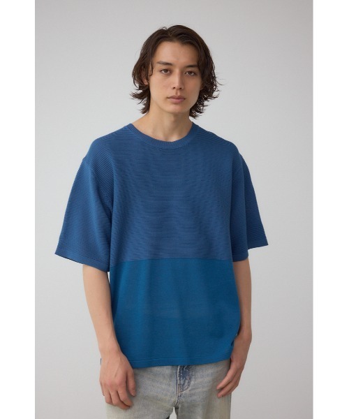 AZUL by moussy(アズールバイマウジー)の「編地切替バイカラーニットトップス(ニット/セーター・メンズ・ホワイト系その他/ブルー系その他/ブラック系その他・MEDIUM/LARGE)」の20枚目の写真