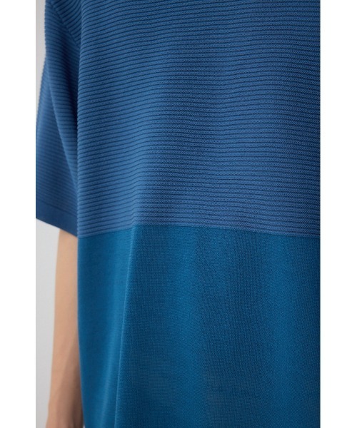 AZUL by moussy(アズールバイマウジー)の「編地切替バイカラーニットトップス(ニット/セーター・メンズ・ホワイト系その他/ブルー系その他/ブラック系その他・MEDIUM/LARGE)」の13枚目の写真