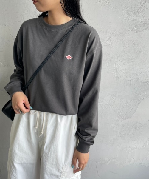 DANTON/ダントン] ワンポイントロゴ クルーネックロンT（Tシャツ