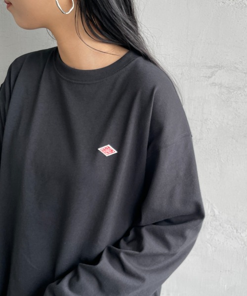 DANTON（ダントン）の「[DANTON/ダントン] ワンポイントロゴ クルーネックロンT（Tシャツ/カットソー・レディース・ブラック/チャコール/ホワイト/ホワイト系その他/ダークブラウン/レッド/アイボリー・S）」の20枚目の写真