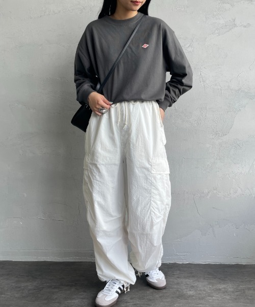 DANTON（ダントン）の「[DANTON/ダントン] ワンポイントロゴ クルーネックロンT（Tシャツ/カットソー・レディース・ブラック/チャコール/ホワイト/ホワイト系その他/ダークブラウン/レッド/アイボリー・S）」の11枚目の写真