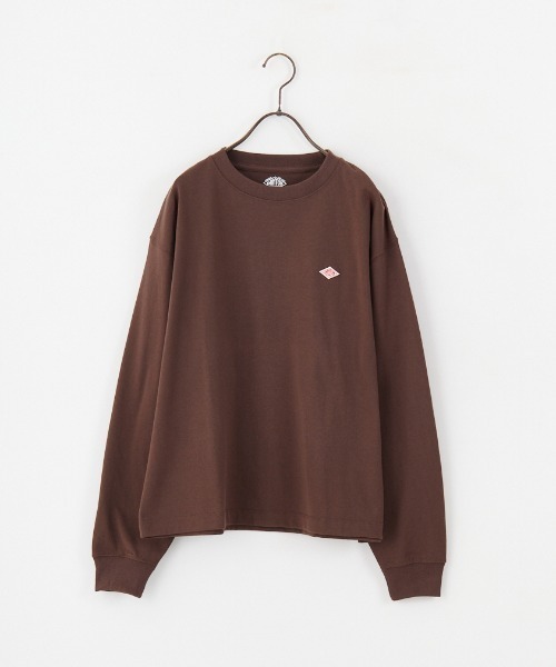 DANTON/ダントン] ワンポイントロゴ クルーネックロンT（Tシャツ