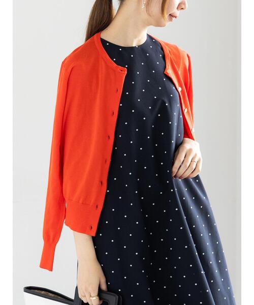 Te chichi(テチチ)の「ハイツイストコットンクルーカーディガン(カーディガン/ボレロ・レディース・ブラック/レッド/ネイビー/オフホワイト/シルバー・F)」の4枚目の写真