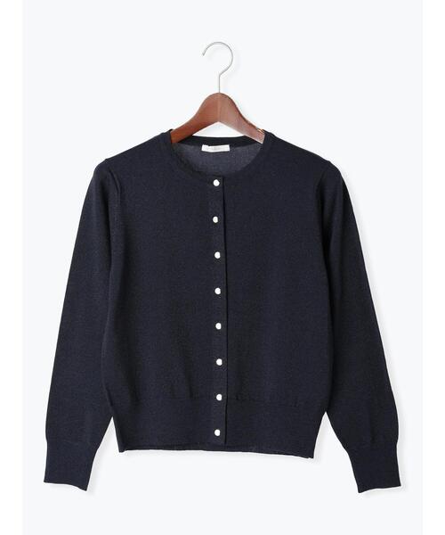 Te chichi(テチチ)の「ハイツイストコットンクルーカーディガン(カーディガン/ボレロ・レディース・ブラック/レッド/ネイビー/オフホワイト/シルバー・F)」の13枚目の写真