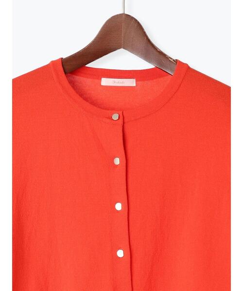 Te chichi(テチチ)の「ハイツイストコットンクルーカーディガン(カーディガン/ボレロ・レディース・ブラック/レッド/ネイビー/オフホワイト/シルバー・F)」の10枚目の写真