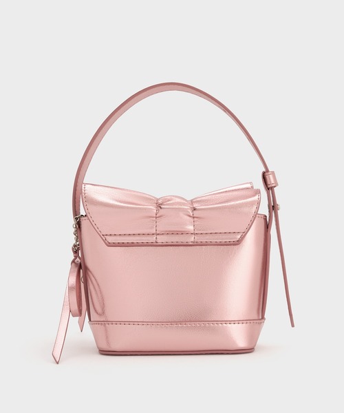 CHARLES & KEITH（チャールズ & キース）の「Kadee ケーディー ルーシュドミニバッグ（ハンドバッグ・レディース・クリーム/ピンク系その他/ブラウン系その他6・XXS）」の5枚目の写真