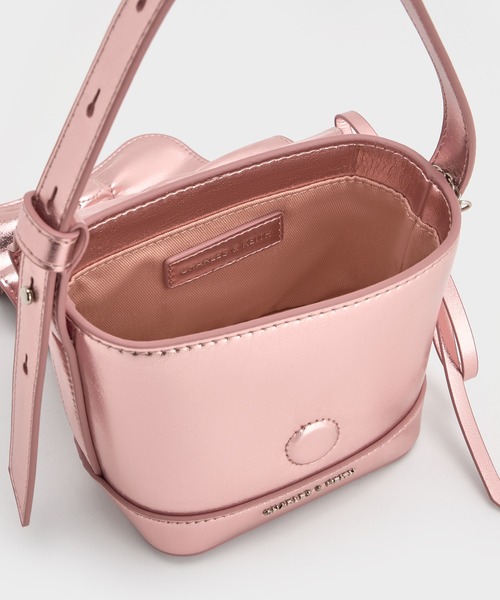 CHARLES & KEITH（チャールズ & キース）の「Kadee ケーディー ルーシュドミニバッグ（ハンドバッグ・レディース・クリーム/ピンク系その他/ブラウン系その他6・XXS）」の7枚目の写真