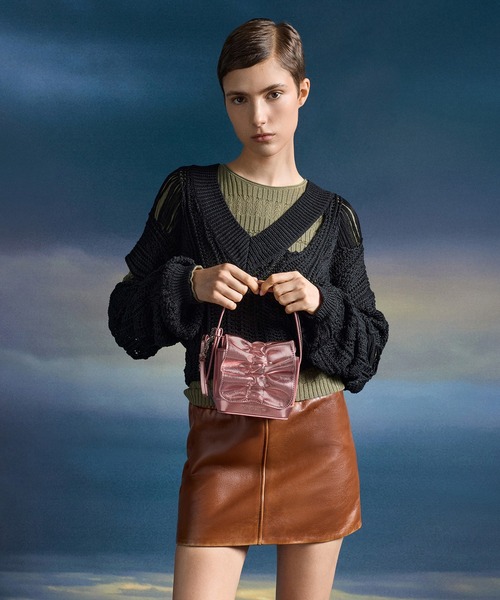 CHARLES & KEITH（チャールズ & キース）の「Kadee ケーディー ルーシュドミニバッグ（ハンドバッグ・レディース・クリーム/ピンク系その他/ブラウン系その他6・XXS）」の14枚目の写真