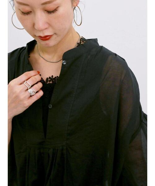 Samansa Mos2 blue(サマンサモスモスブルー)の「花レースタンク(Tシャツ/カットソー・レディース・オフホワイト/ブラック/サックスブルー・F)」の20枚目の写真