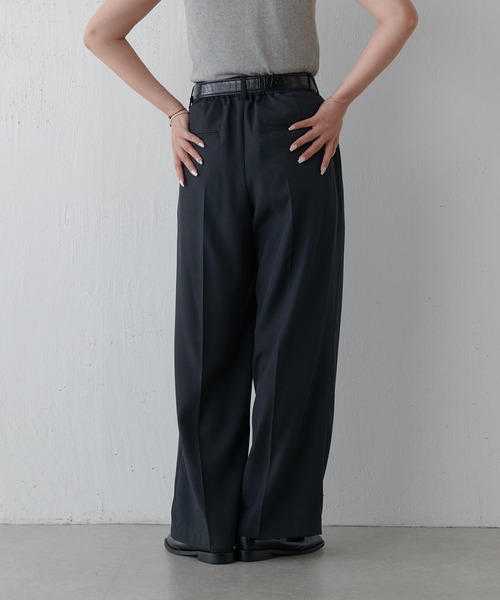 Lui's（ルイス）の「【セットアップ対応】2タックワイドパンツ（スラックス・レディース・チャコールグレー/モカ・36/38）」の8枚目の写真