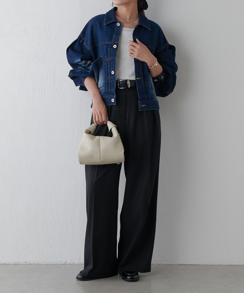 セール】【セットアップ対応】2タックワイドパンツ（スラックス