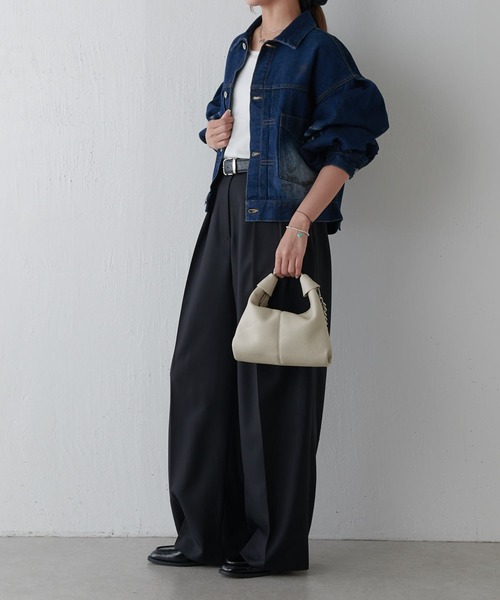 Lui's（ルイス）の「【セットアップ対応】2タックワイドパンツ（スラックス・レディース・チャコールグレー/モカ・36/38）」の18枚目の写真