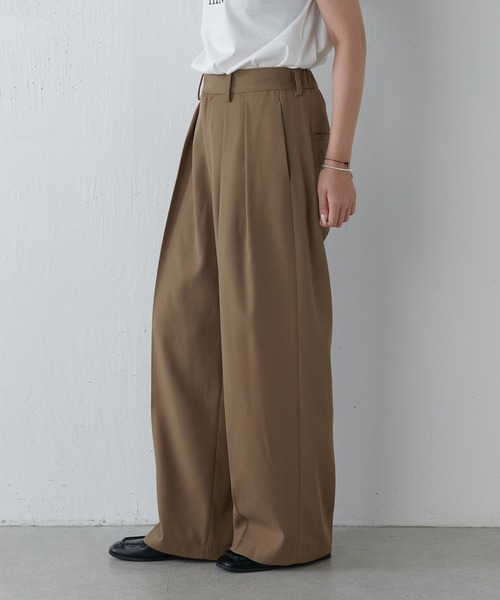 セール】【セットアップ対応】2タックワイドパンツ（スラックス
