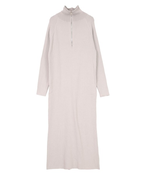 UR'S(ユアーズ)の「ZIPデザインニットワンピース(ワンピース・レディース・グレイッシュベージュ/チャコール・L/M/S)」の19枚目の写真