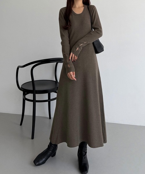 ULTRAOZBEK ニットワンピース クロスプルオーバー×ニットワンピース | Chez toi(シェトワ)レディース