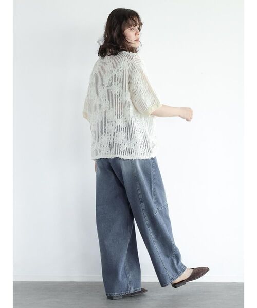 FIKA.（フィーカ）の「Ladder lace skipper shirt（シャツ/ブラウス・レディース・ブラック/ホワイト・MEDIUM）」の10枚目の写真