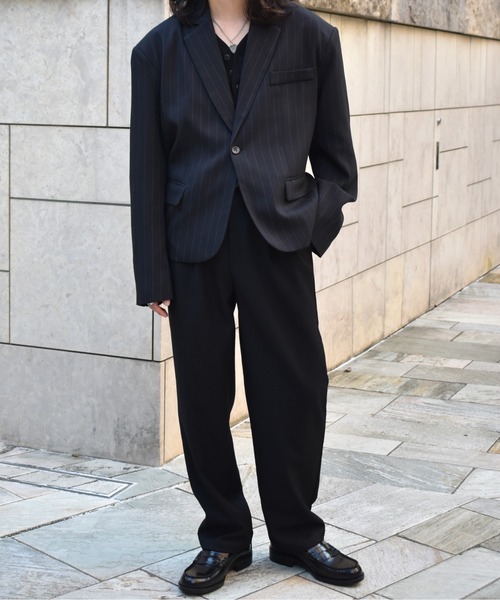 Noen(ノエン)の「シンチバックテーパードスラックス(スラックス・メンズ・ブラック/グレー・MEDIUM/LARGE)」の22枚目の写真