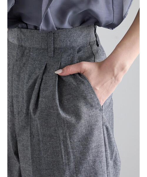 Te chichi（テチチ）の「シャンブレーワイドパンツ（その他パンツ・レディース・ブラック/ブルー・F）」の9枚目の写真