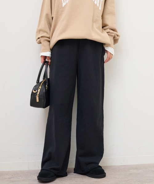 JOURNAL STANDARD relume(ジャーナルスタンダード レリューム)の「《追加11 / 新色》ワイドスウェットパンツ(スウェットパンツ・レディース・グレー/ブラウン/ブラック系その他/オートミール・FREE)」の2枚目の写真