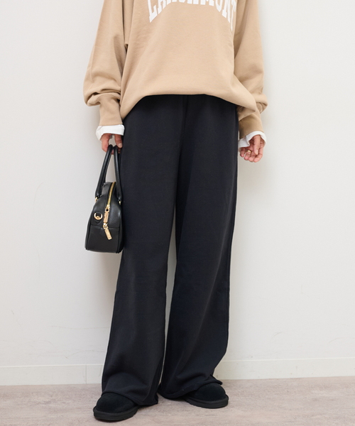 JOURNAL STANDARD relume(ジャーナルスタンダード レリューム)の「《追加11 / 新色》ワイドスウェットパンツ(スウェットパンツ・レディース・グレー/ブラウン/ブラック系その他/オートミール・FREE)」の9枚目の写真