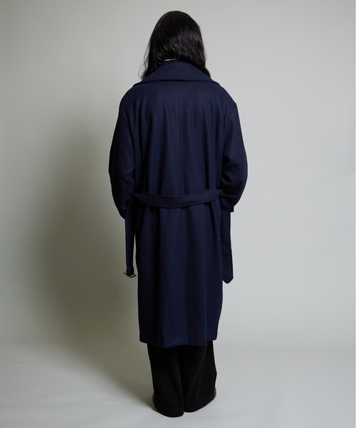 MandO(エムオー)(エムオー)の「ウールライクスタンドトレンチコート(トレンチコート・メンズ・ネイビー/ブラック・LARGE/MEDIUM)」の10枚目の写真