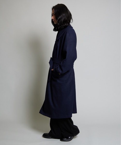 MandO(エムオー)(エムオー)の「ウールライクスタンドトレンチコート(トレンチコート・メンズ・ネイビー/ブラック・LARGE/MEDIUM)」の13枚目の写真