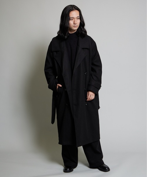 ウールライクスタンドトレンチコート（トレンチコート）｜MandO
