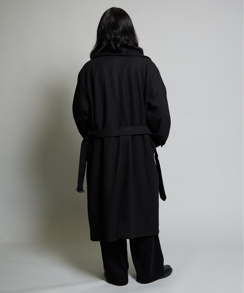 MandO(エムオー)(エムオー)の「ウールライクスタンドトレンチコート(トレンチコート・メンズ・ネイビー/ブラック・LARGE/MEDIUM)」の4枚目の写真