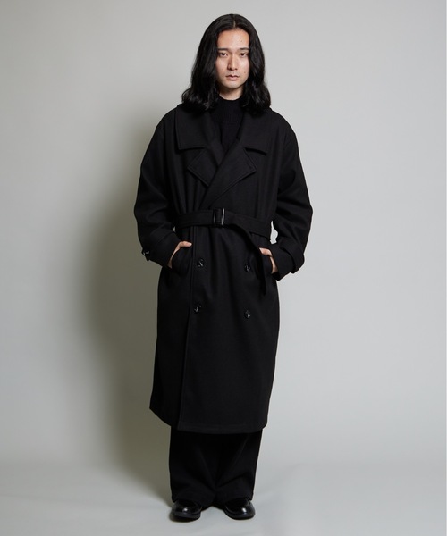 ウールライクスタンドトレンチコート（トレンチコート）｜MandO