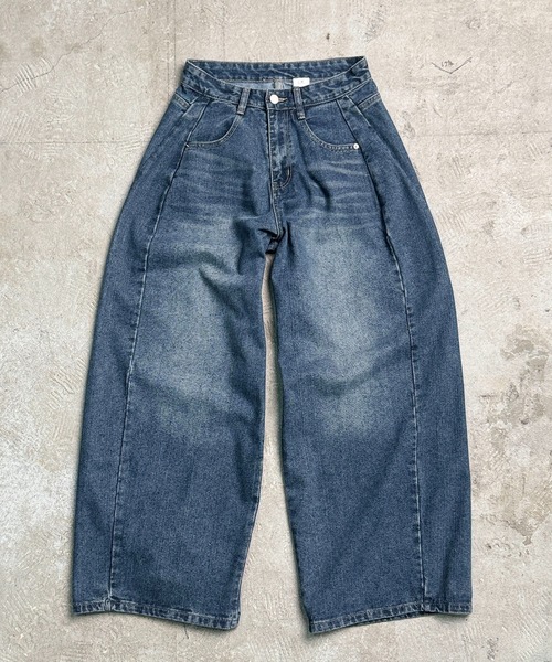 CALIFORNIA OUTFITTERS(カリフォルニア アウトフィッターズ)の「7A8 サイド切り替え ワイドデニムパンツ(デニムパンツ・メンズ・ブラック/ライトブルー/グレー/ブルー/ダークブルー・S/M/L/XL)」の12枚目の写真