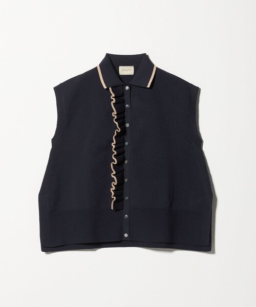 ユナイテッドアローズ　フリルベスト（ネイビー） UNITED ARROWS（ユナイテッドアローズ）の「P イレギュラー