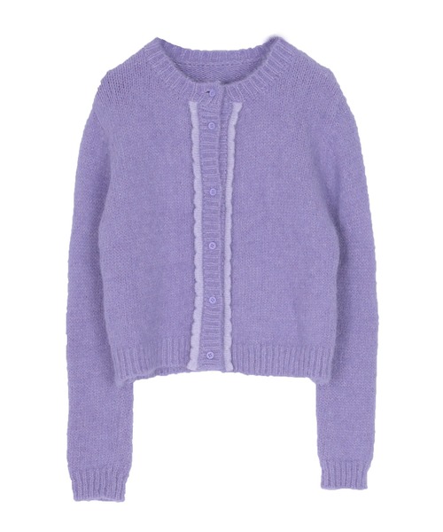 miette（ミエット）の「モヘヤタッチフリルニットカーディガン（カーディガン/ボレロ・レディース・パープル/ネイビー・M/S）」の19枚目の写真