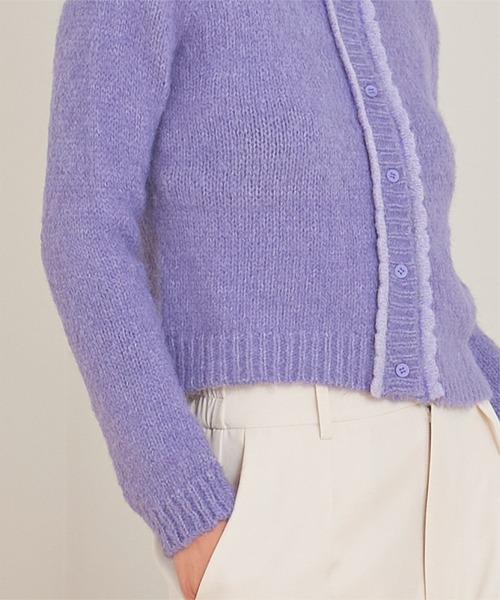 miette（ミエット）の「モヘヤタッチフリルニットカーディガン（カーディガン/ボレロ・レディース・パープル/ネイビー・M/S）」の17枚目の写真