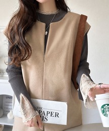 classicalelf（クラシカルエルフ）の「レイヤードコーデが楽しめる！フェイクウールハーフジップオールインワン（パンツ）（つなぎ/オールインワン）」