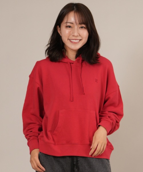 ムラサキスポーツ(ムラサキスポーツ)の「RIKKA FEMME/リッカファム フーディー ワンポイント刺繍 RF25FW17(パーカー・レディース・レッド/アイボリー/グレー・FREE)」の3枚目の写真