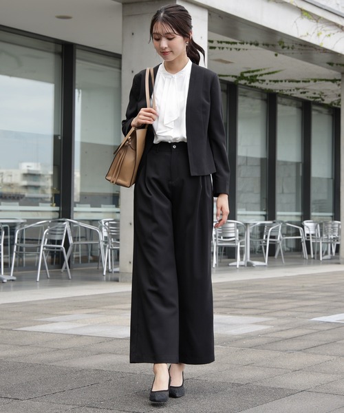 DRESS PLUS(ドレスプラス)の「きれいめ楽ちんワイドパンツ(その他パンツ・レディース・ブラック/サンドグレー・L/S/M)」の8枚目の写真