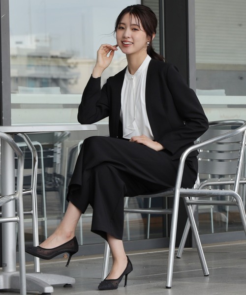 DRESS PLUS(ドレスプラス)の「きれいめ楽ちんワイドパンツ(その他パンツ・レディース・ブラック/サンドグレー・L/S/M)」の11枚目の写真